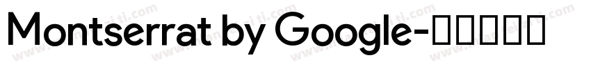 Montserrat by Google字体转换